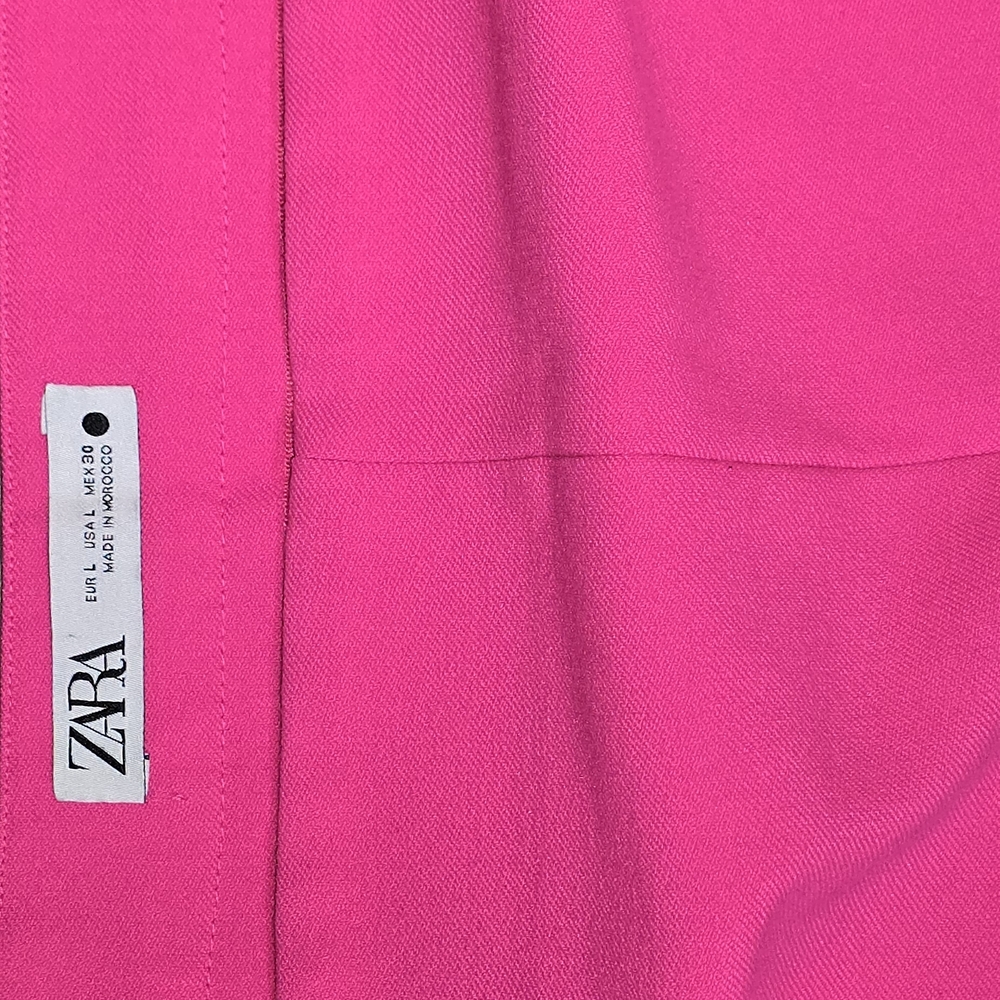 Zara Vibrant Pink Cropped Pants - Picture 3 of 11
